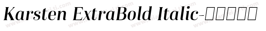 Karsten ExtraBold Italic字体转换